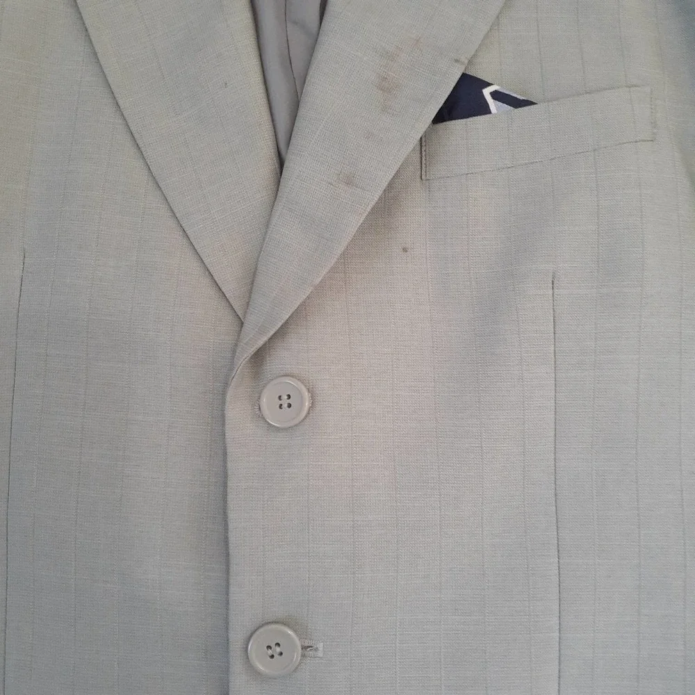 MENS EDDIE DOMANI SUIT JACKET 42L USED - Picture 2 of 8